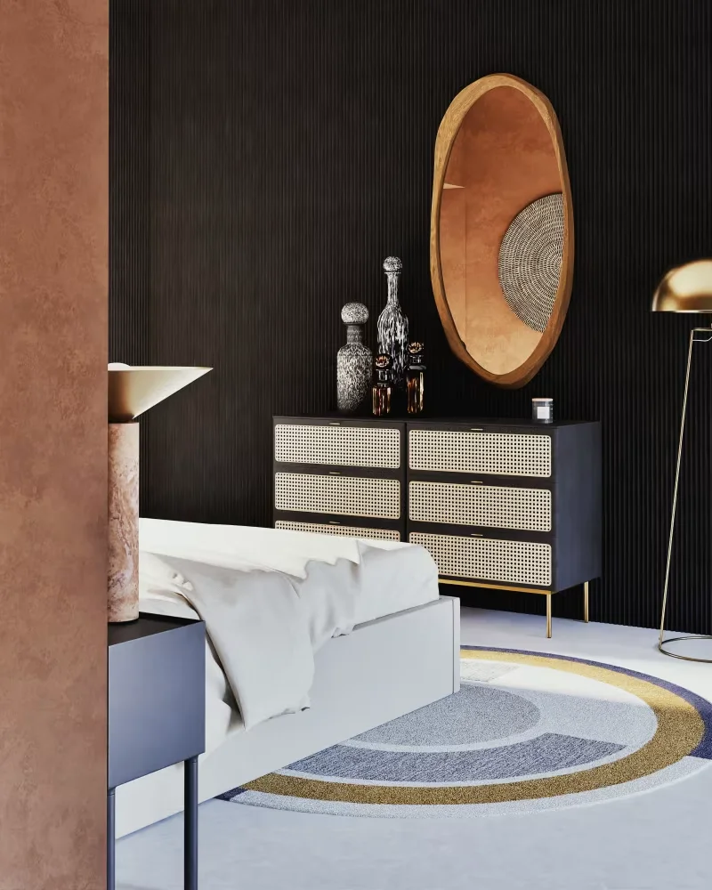 Miroir organique allongé bois Maisons du Monde