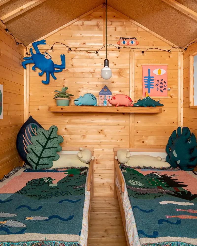 deco chambre enfant cabane moderne coloree