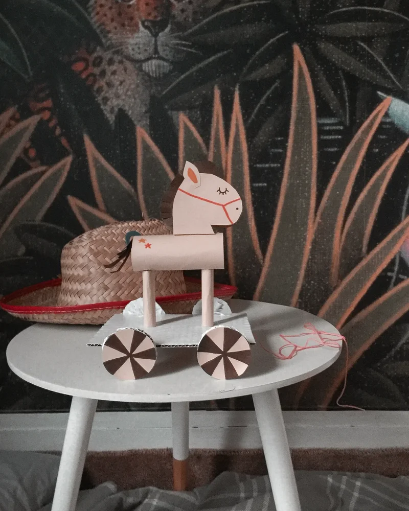 cheval rouleau papier toilette carton diy