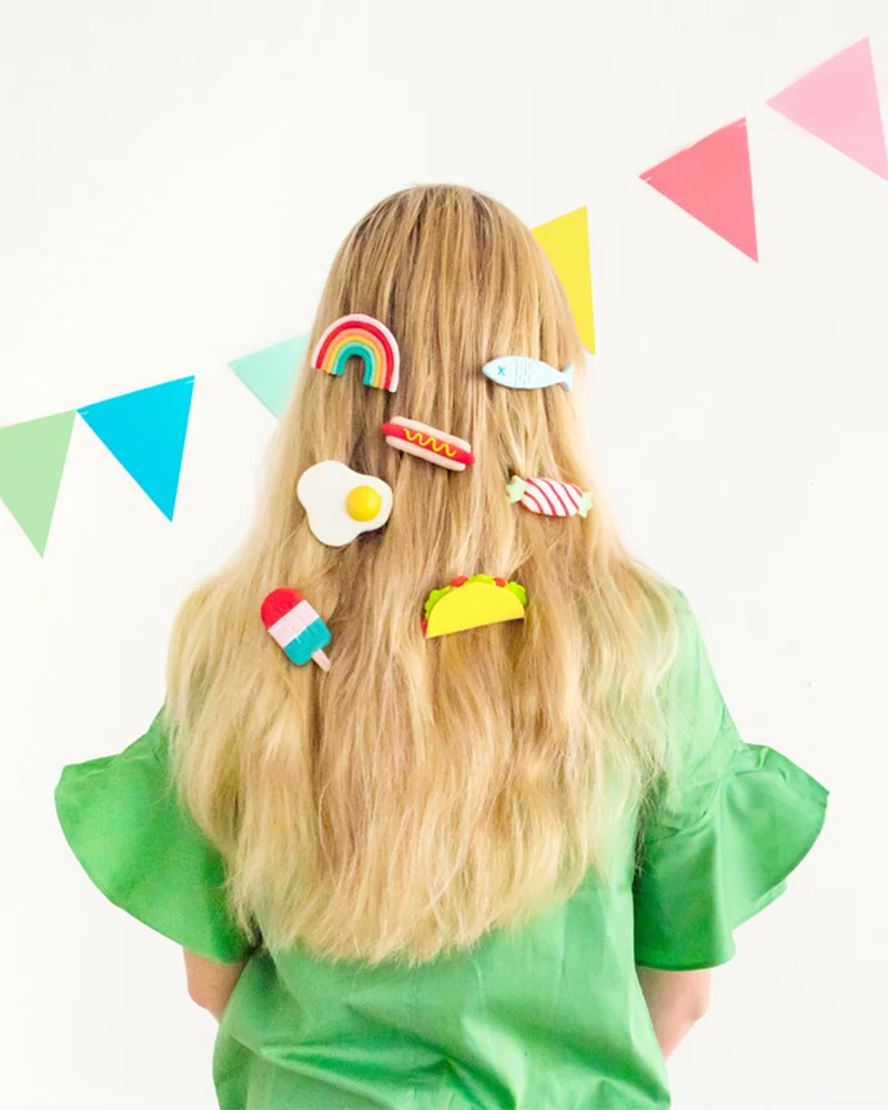 barrette diy fun pate fimo