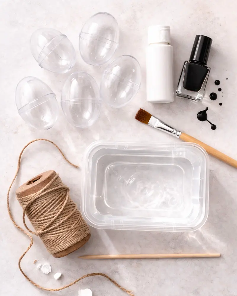 fabriquer oeuf paques marbre diy materiel