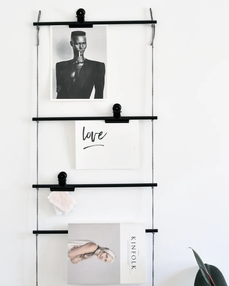 porte magazine mural diy echelle