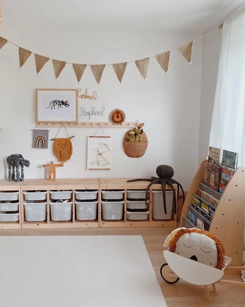 rangement salle de jeux enfant