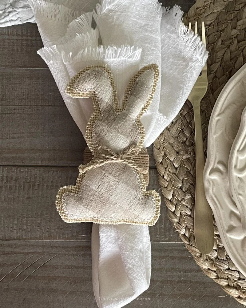 rond serviette paques diy lapin