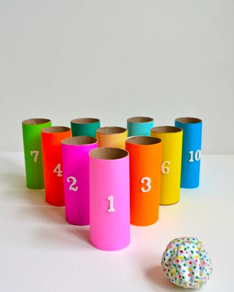 jeu quille rouleau papier toilette carton diy