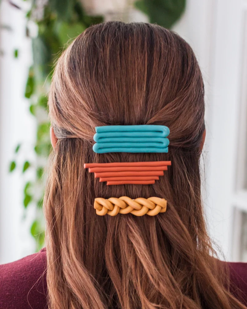 barrette diy moderne pate fimo