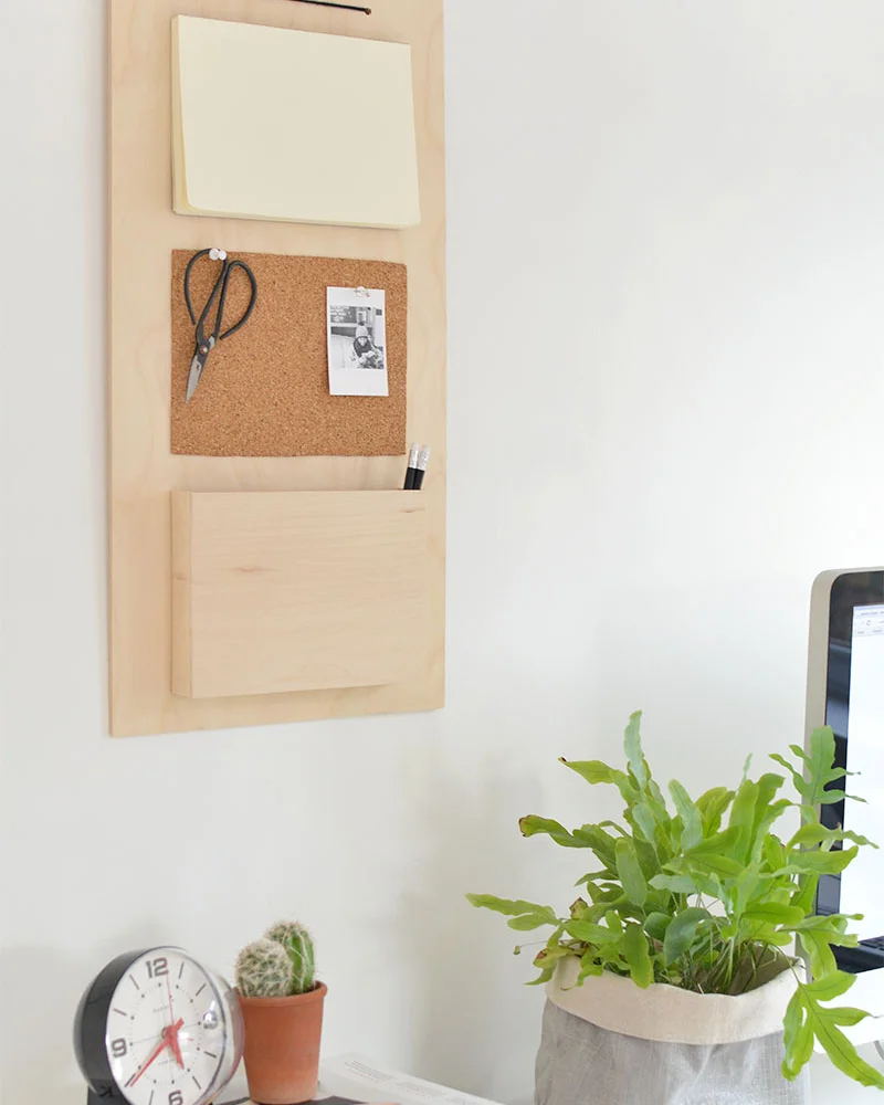 organisateur mural diy bureau bois liege