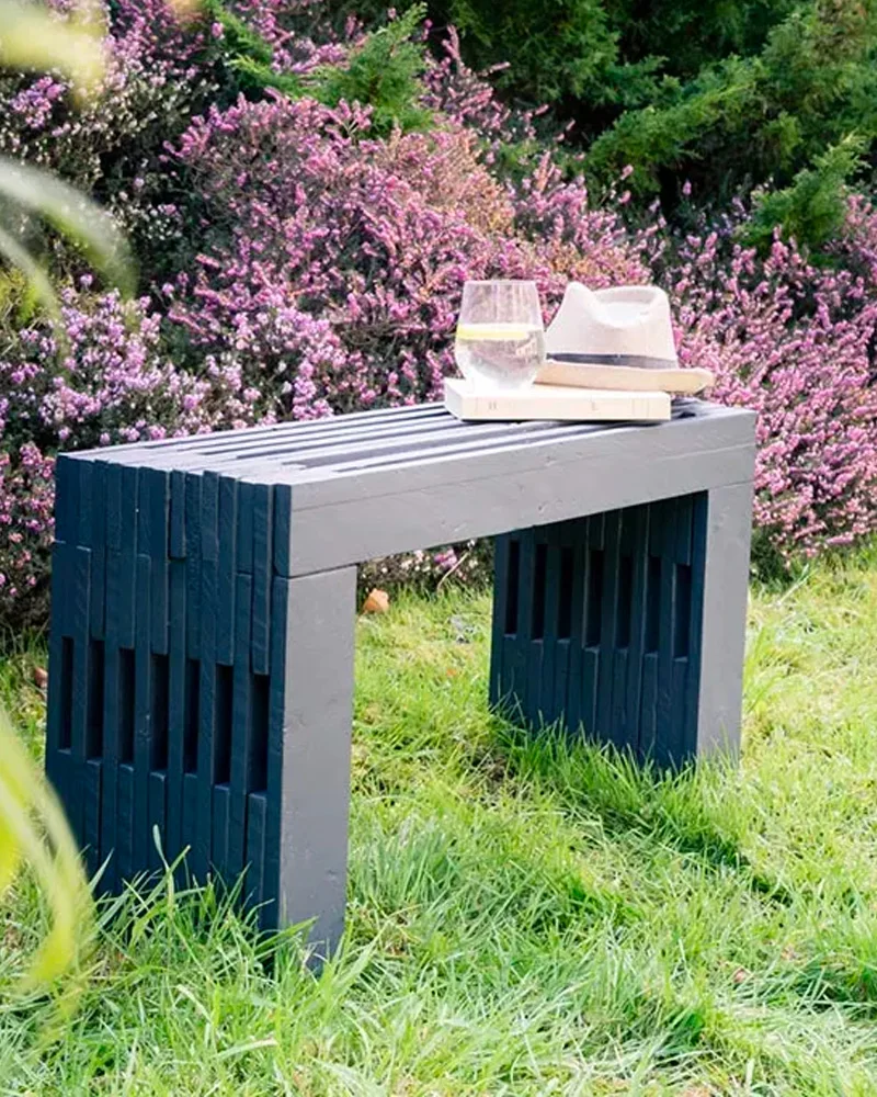 banc jardin moderne diy palette
