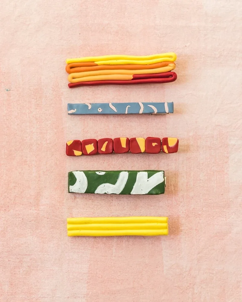 barrette diy coloree pate fimo