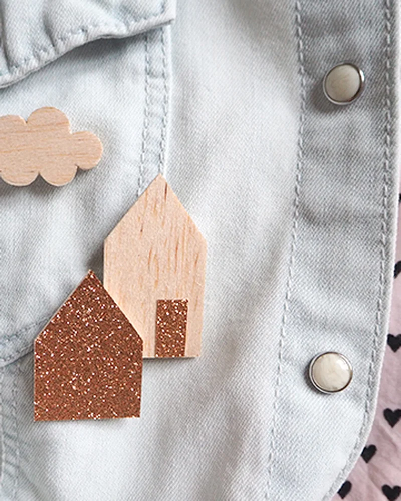 broche diy maison bois