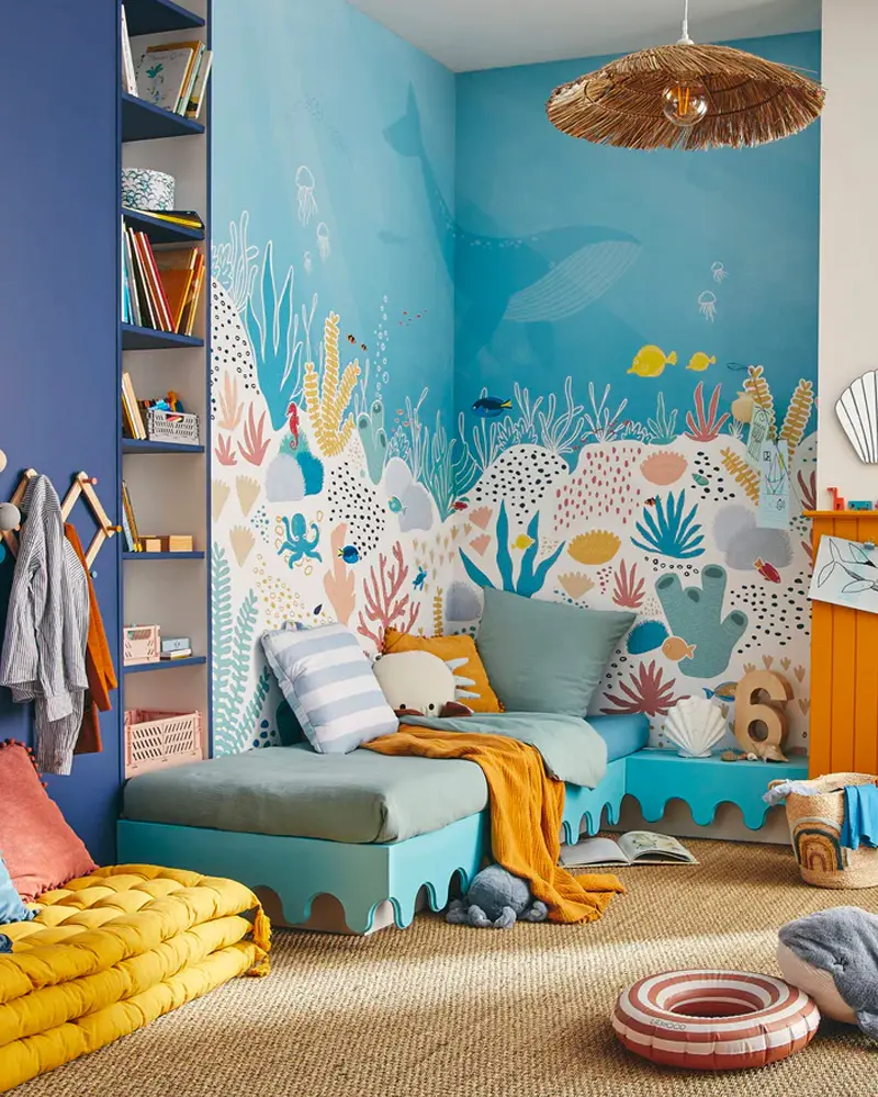 deco chambre enfant bord de mer coloree