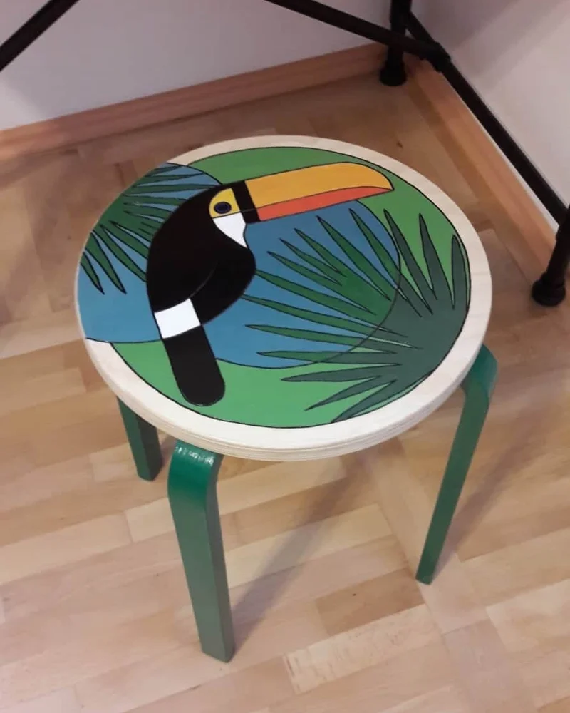 ikea hack tabouret frosta tropical