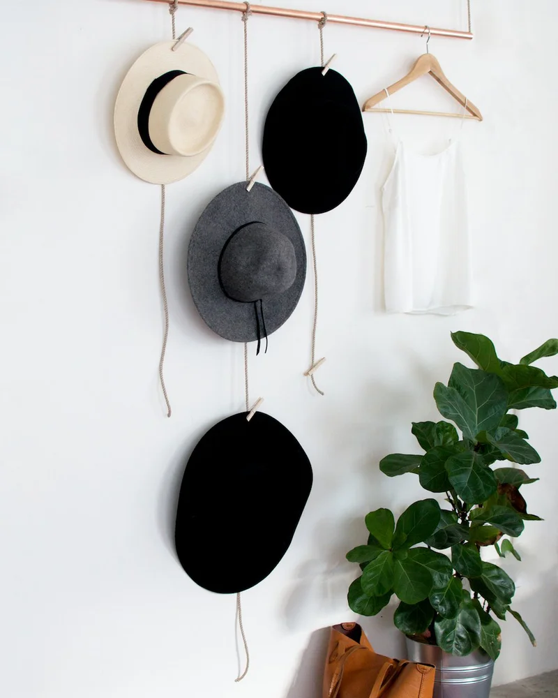 penderie suspendue diy cuivre