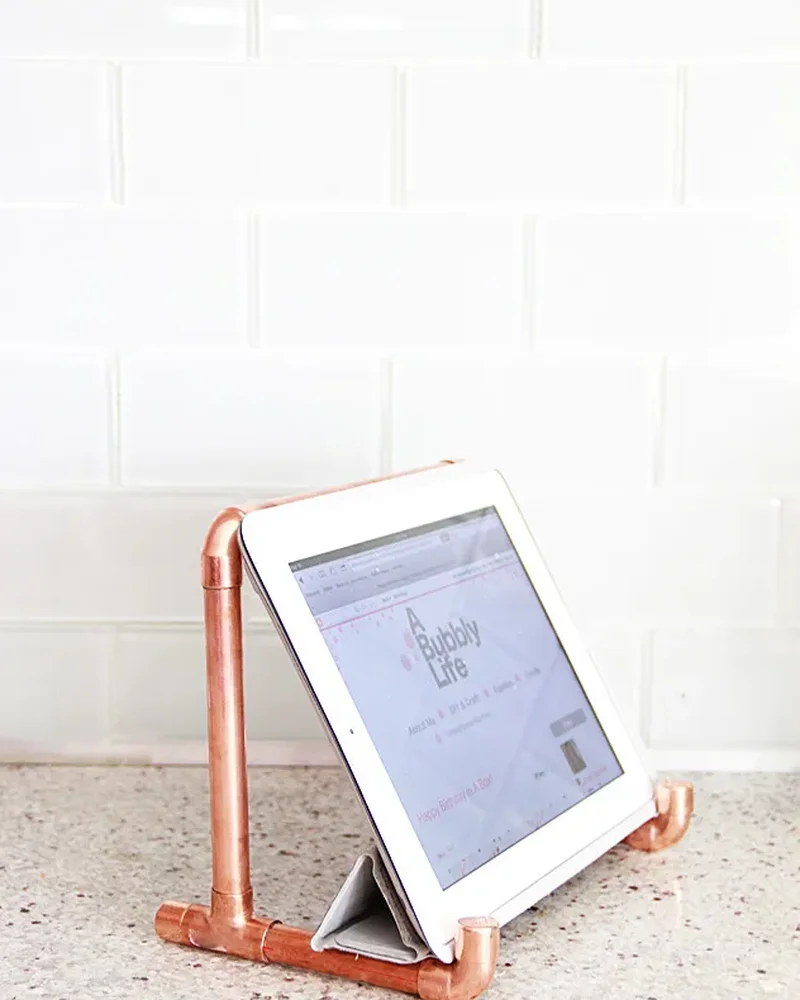 support tablette cuivre diy