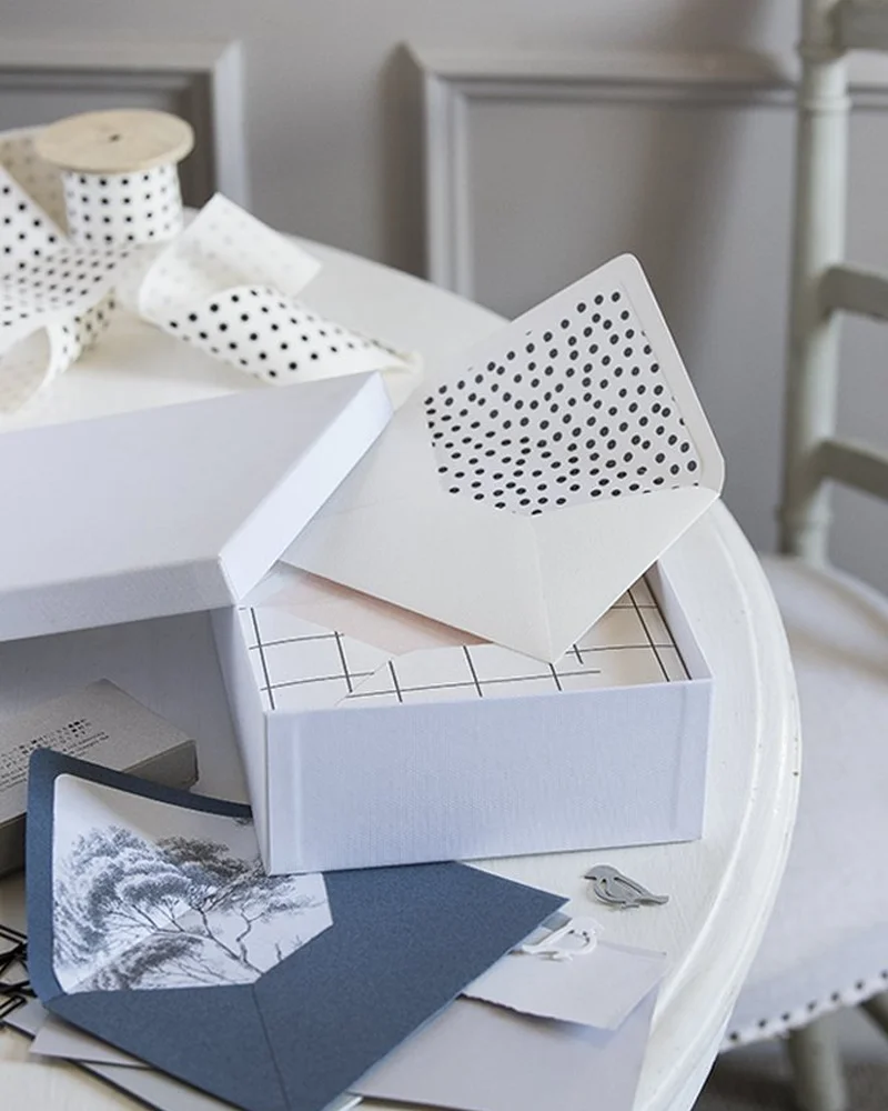 enveloppe papier diy pois