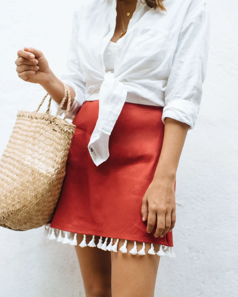 mini jupe diy pompons