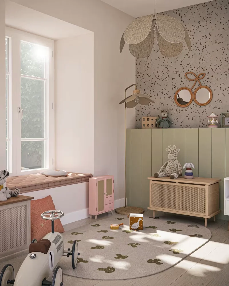 Miroir cerise en rotin Maisons du Monde