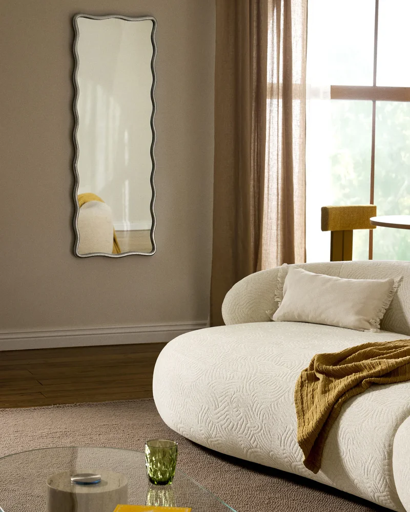 Miroir ondulé rectangulaire chromé Westwing