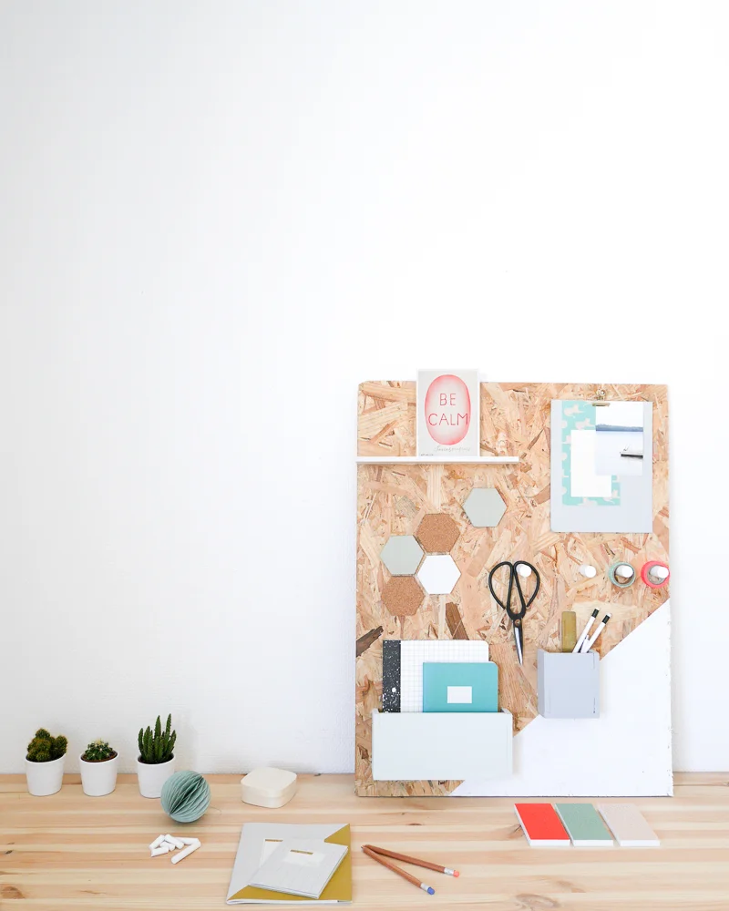 organisateur mural diy bureau osb