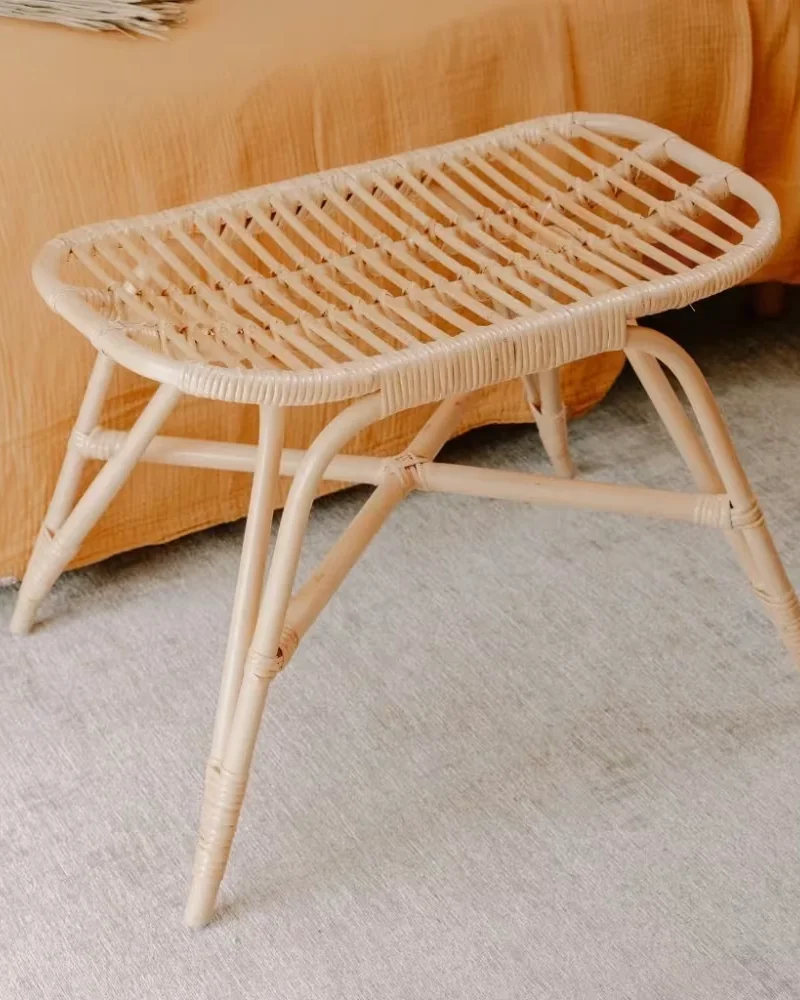 Petit banc en rotin Maisons du Monde