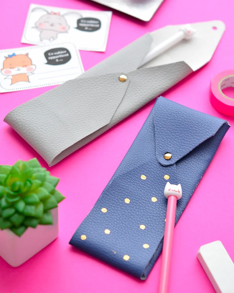 trousse forme enveloppe simili cuir diy