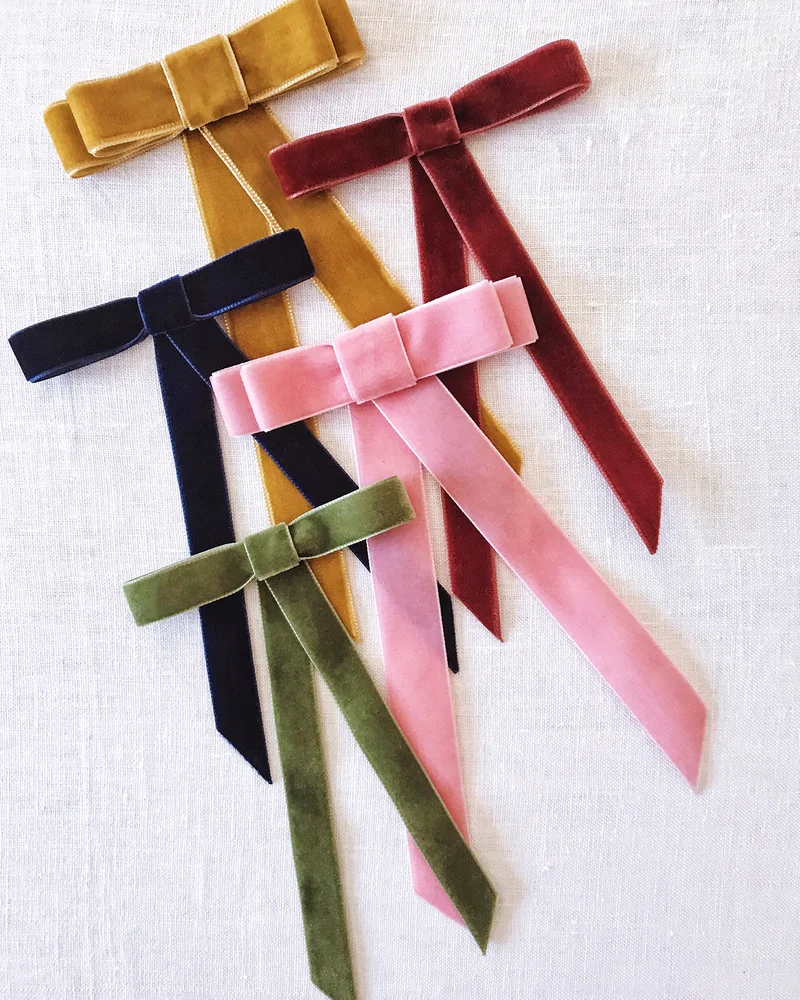 barrette diy ruban velours