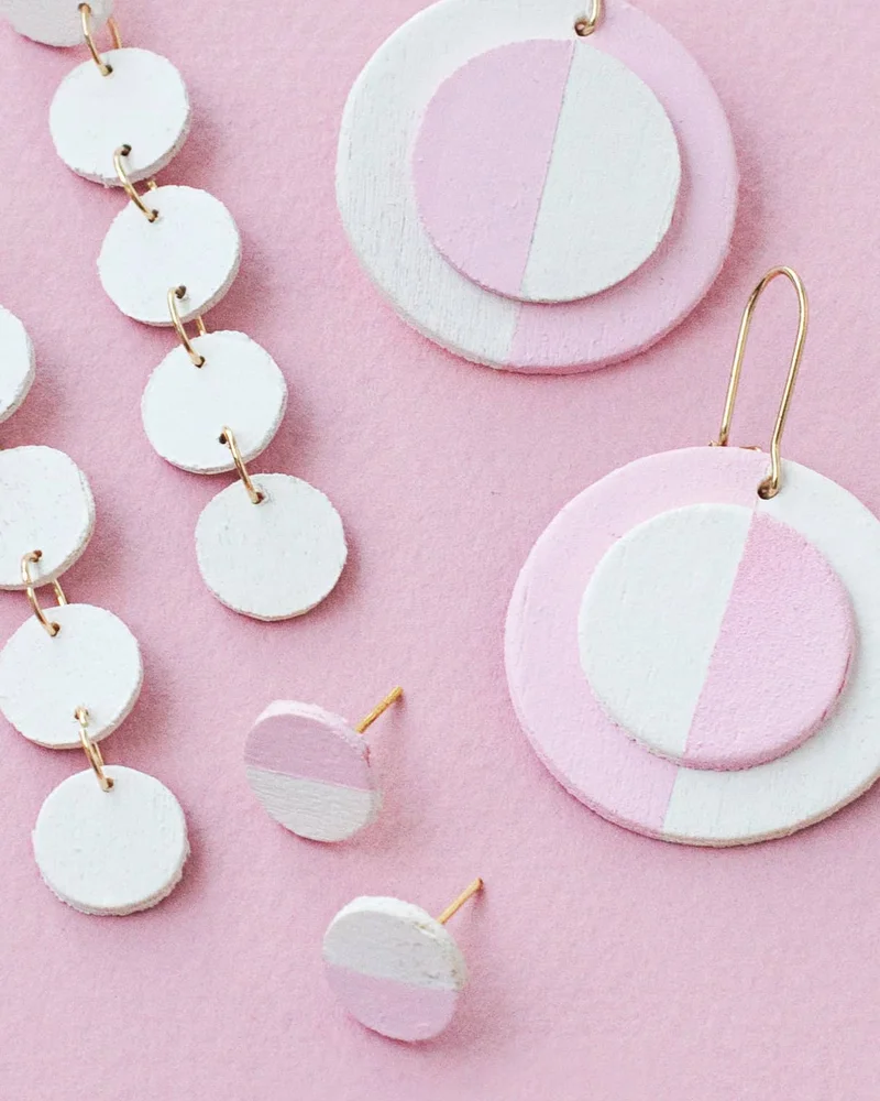 boucle oreille diy moderne bois