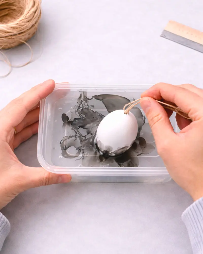 fabriquer oeuf paques marbre diy etape