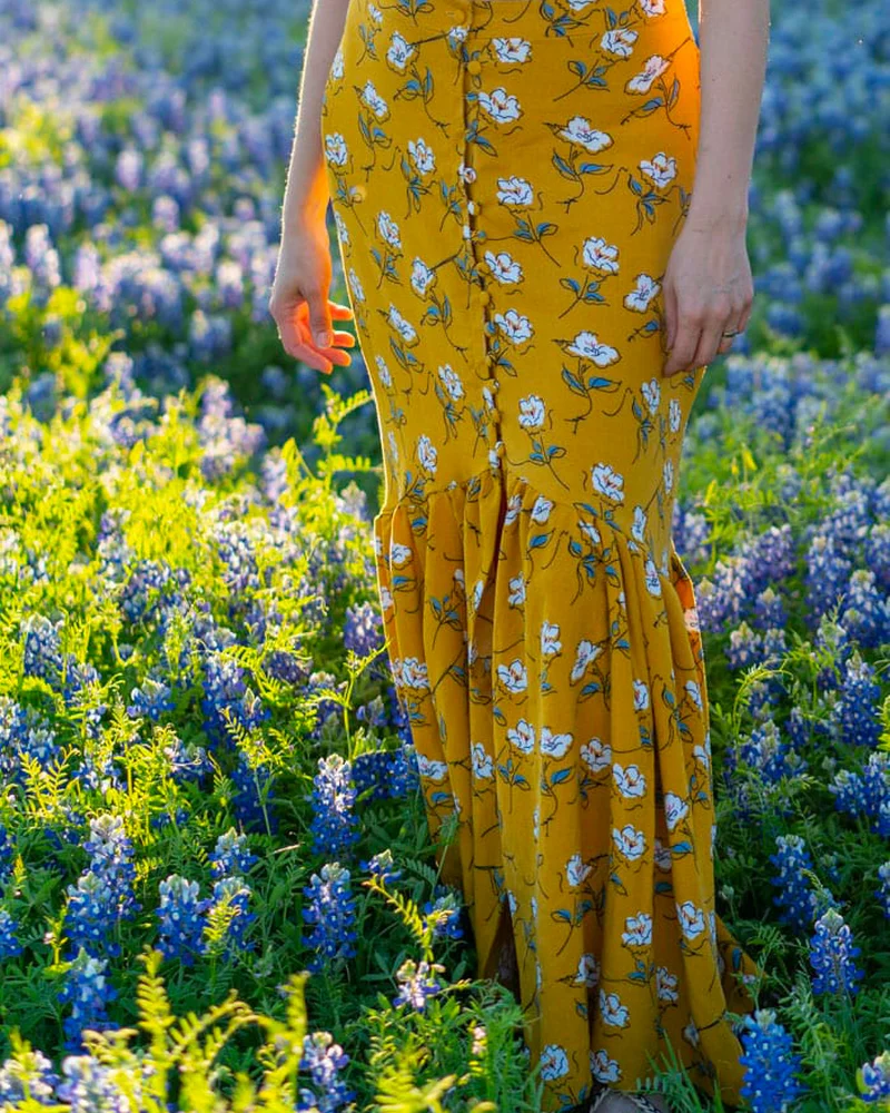 jupe longue diy florale
