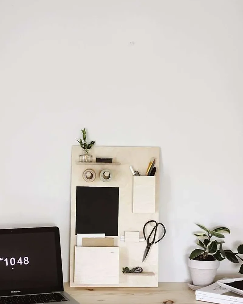 organisateur bureau diy contreplaque