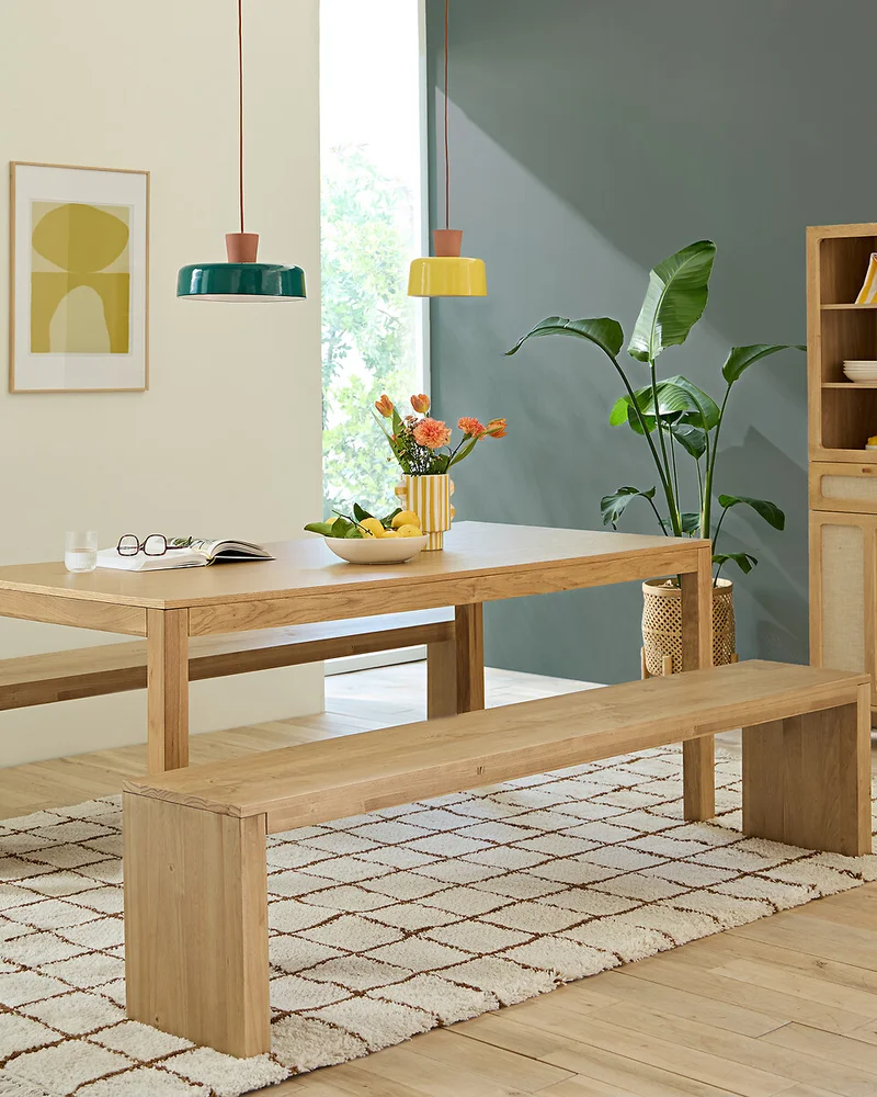 Banc de salle à manger long en bois La Redoute