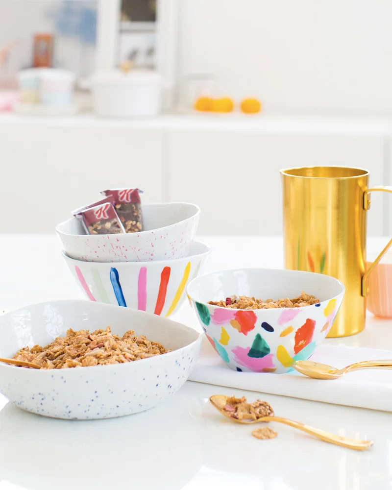 bol ceramique colore peinture diy