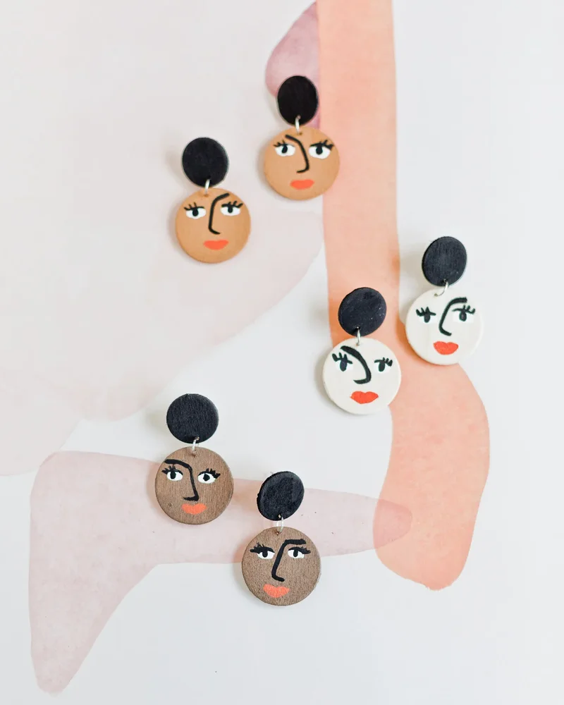 boucle oreille diy visage