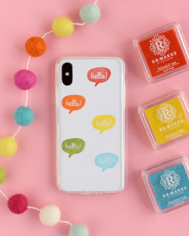 coque telephone diy tampon