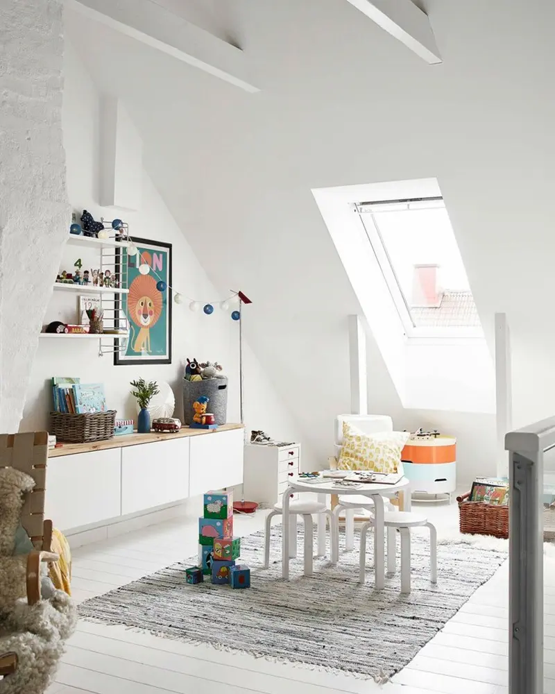 deco salle de jeux enfant blanc