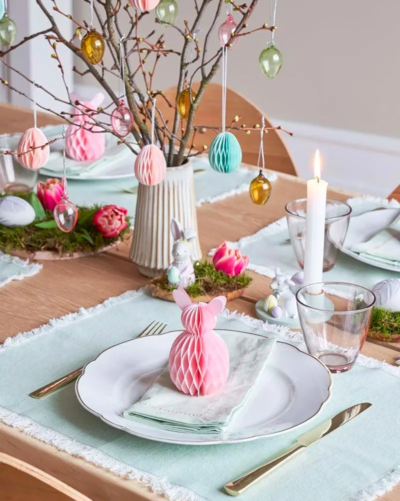 deco table paques papier
