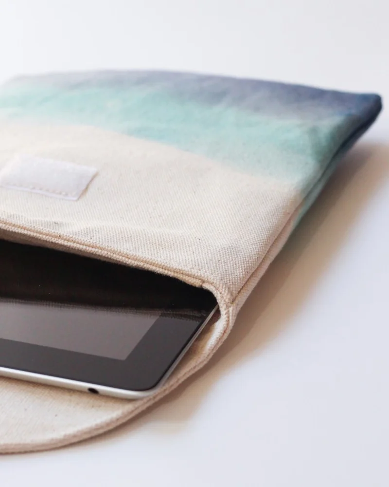 housse tablette diy teinture