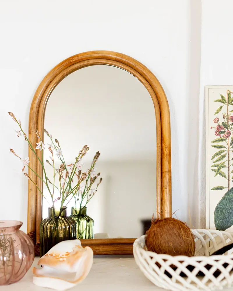 Miroir arche en rotin Cyrillus