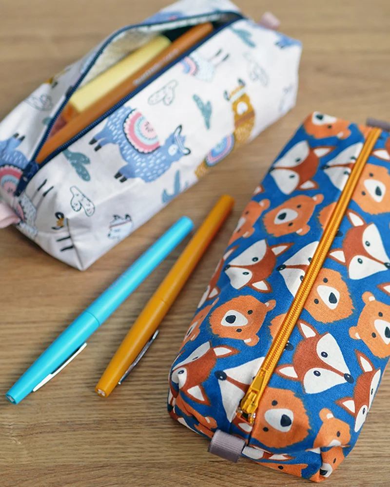 trousse motif animaux tissu diy