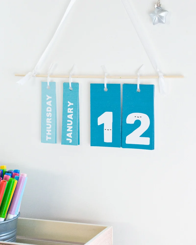 calendrier perpetuel etiquette papier diy