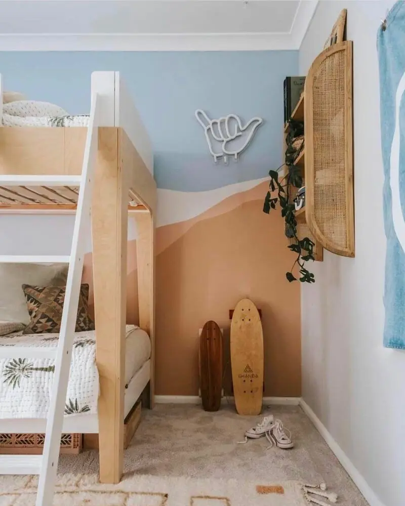 deco chambre enfant bord de mer bois