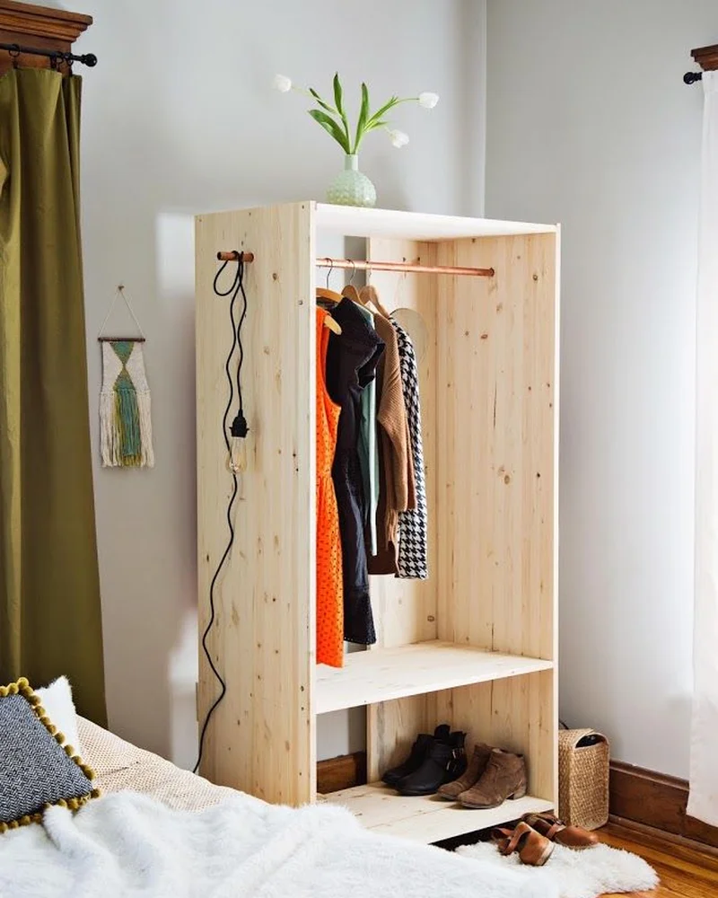 penderie a poser diy moderne bois