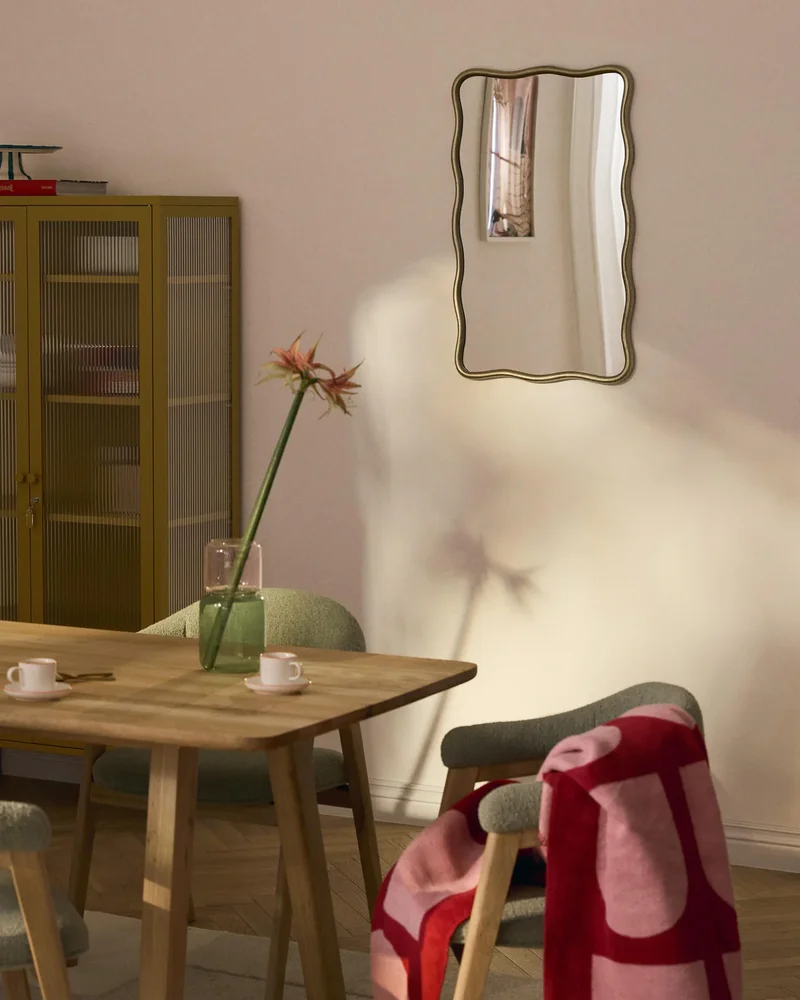 Miroir ondulé en rotin La Redoute