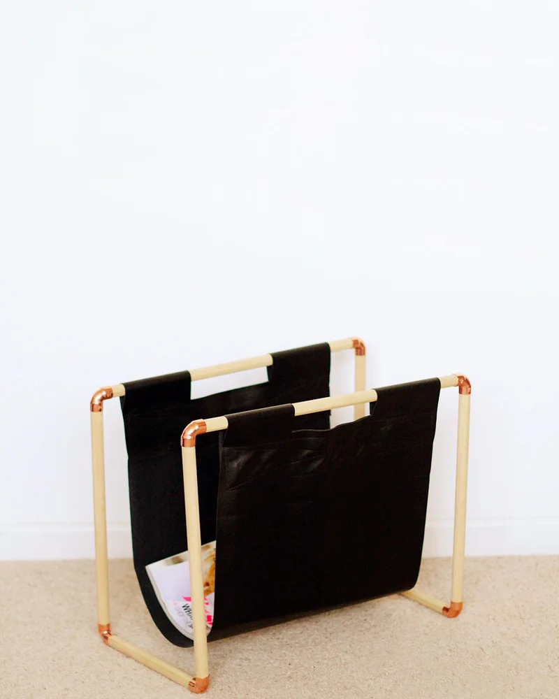 porte magazine a poser diy cuir