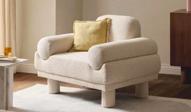 acheter fauteuil tissu bouclette