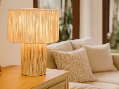 acheter lampe raphia