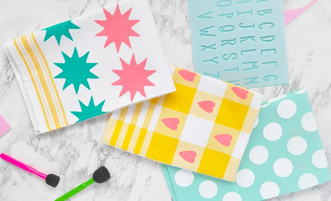 personnaliser torchon diy