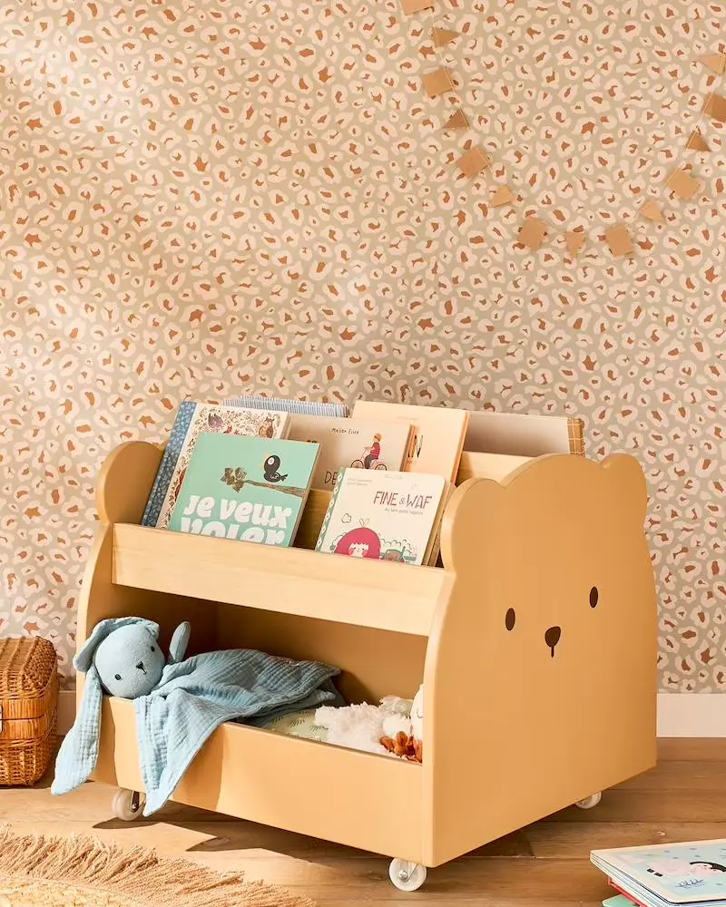 bibliotheque roulette enfant ourson