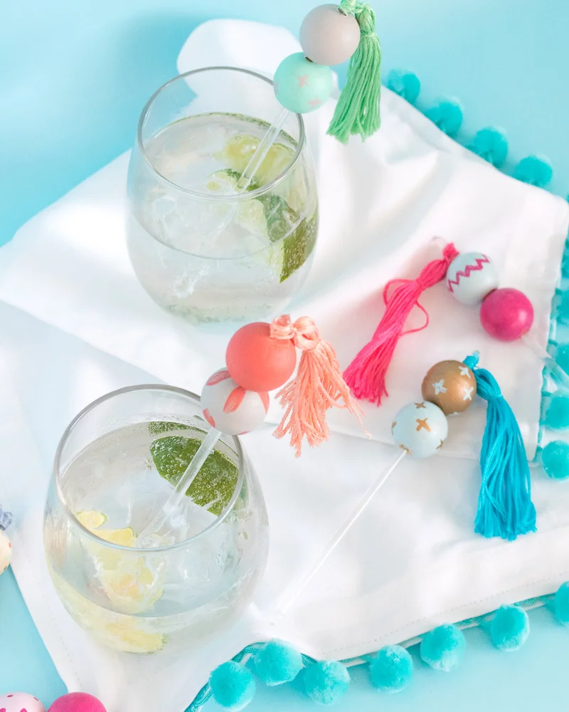 melangeur boisson diy perles bois