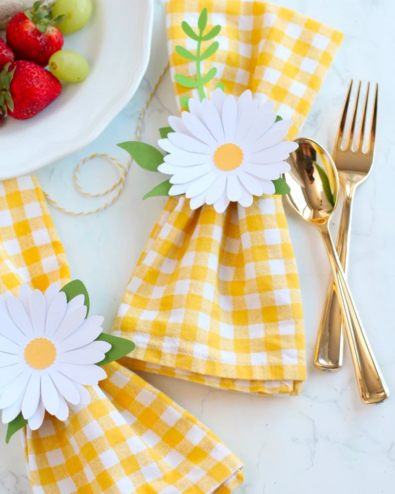 rond de serviette fleur papier diy